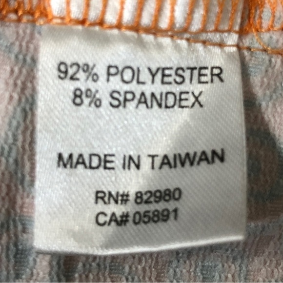 NEW - SWING, BETTE & COURT - Orange & Green Quarter Zip Long Sleeve Top - Size L - Picture 6 of 7